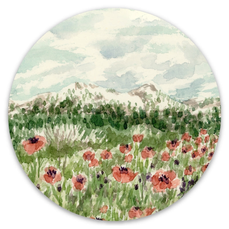 Sticker: Poppy Field