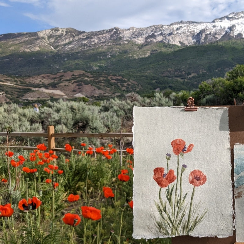 Linen Print: Rogue Poppy