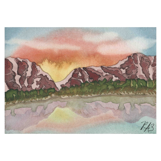 Linen Print: Still Happy