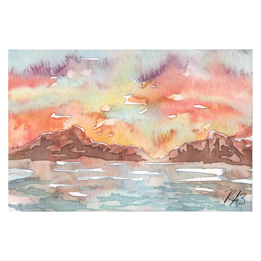 Linen Print: Reflecting Joy