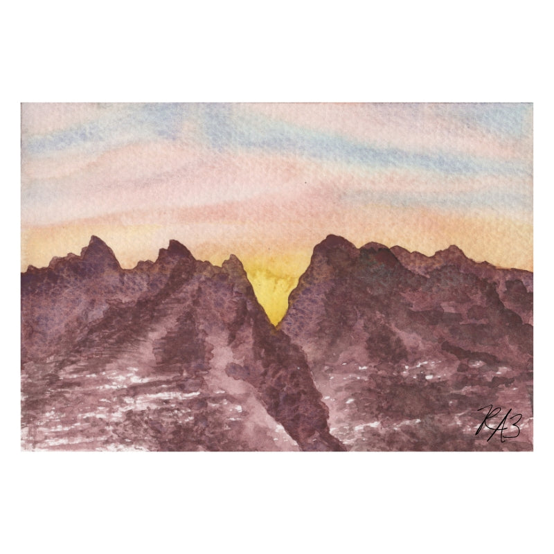 Linen Print: Sun Comes