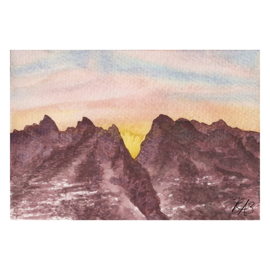 Linen Print: Sun Comes