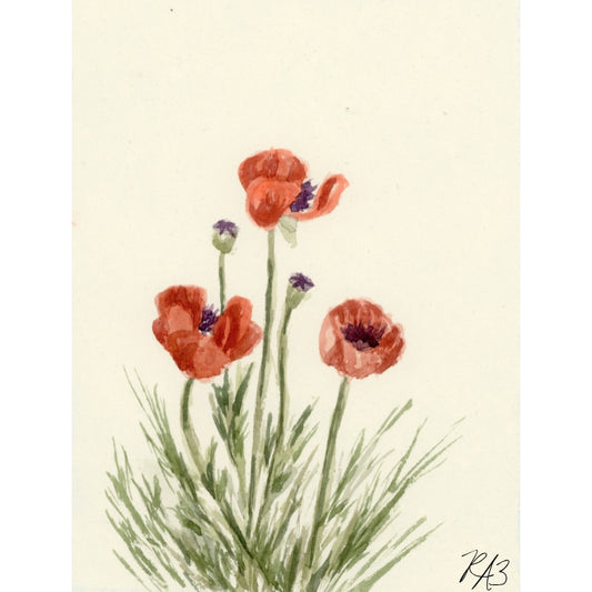 Linen Print: Rogue Poppy