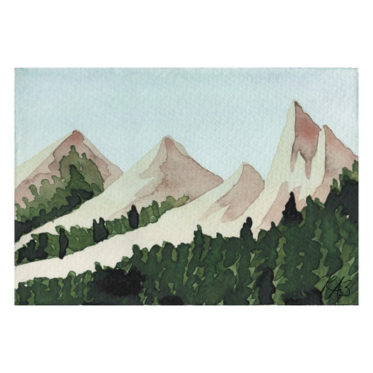 Linen Print: Miracle Mountains