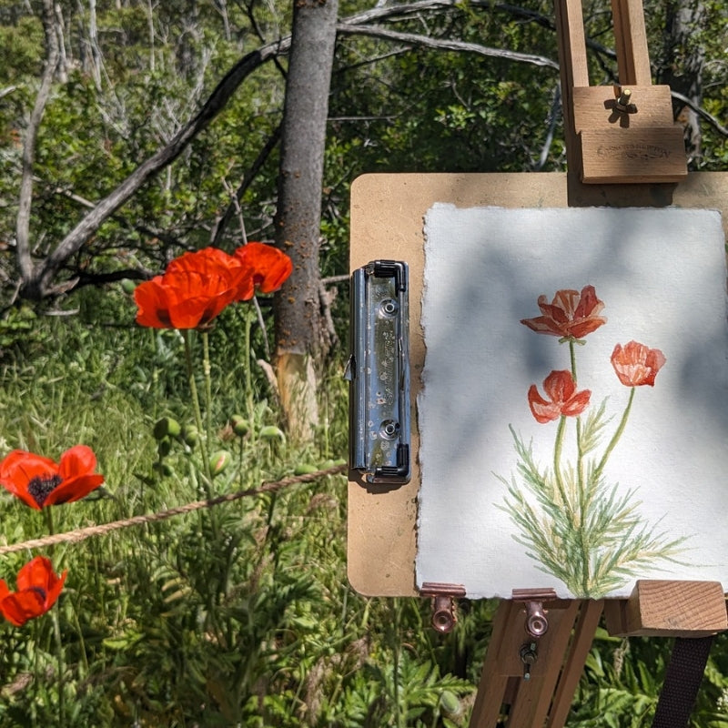 Linen Print: Wild Poppies