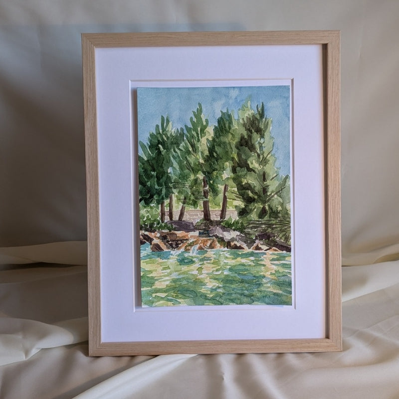 Original Painting: Tranquil Waterfall