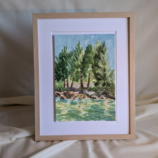 Original Painting: Tranquil Waterfall
