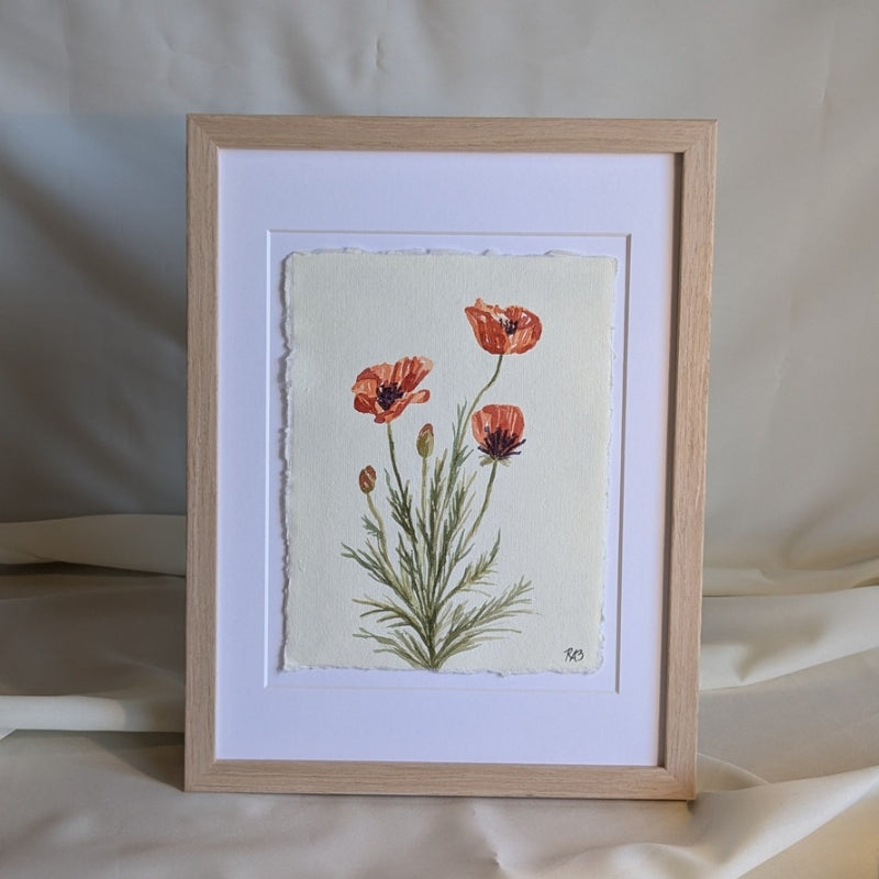 Original Painting: Poppy Bouquet