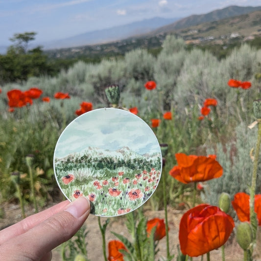 Sticker: Poppy Field